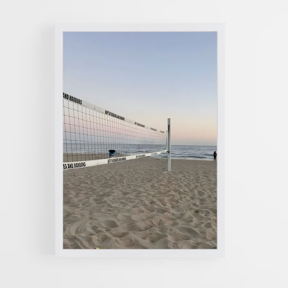 Poster Sable et Filet – affiche Beach-volley (vue 3)